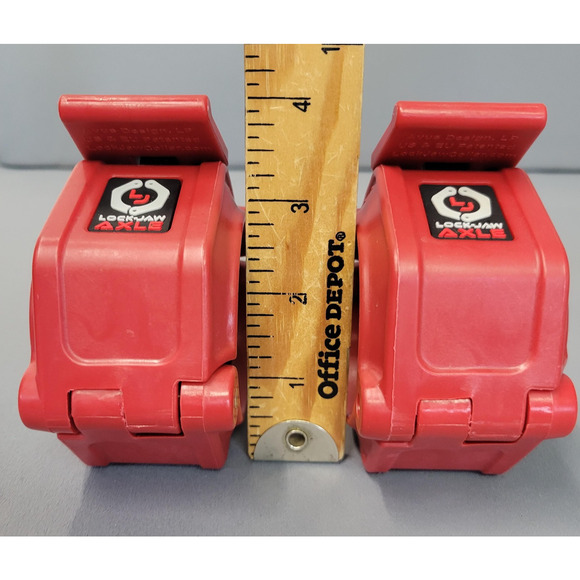 Lock-Jaw AXLE Barbell Collars Pair 2in Strongman Fat Bar Clamps Weightlifting - Picture 6 of 8